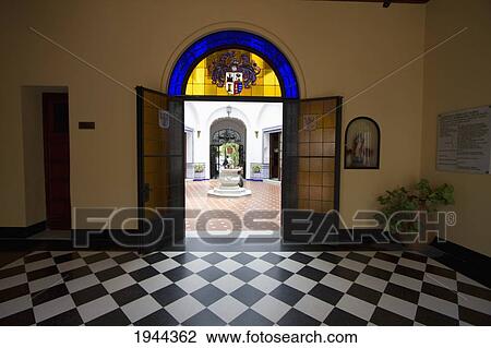 Stock Image - Moorish courtyard of Ex Casa Frias Herrera, San Miguel de Tucuman, Argentina. Fotosearch