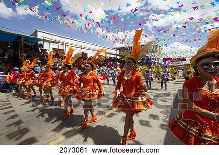 Morenada Dancers Wearing Masks In The Procession Of The Carnaval De Oruro, Oruro, Bolivia View Large Photo Image Stock Image - Morenada Dancers Wearing Masks In The Procession Of The Carnaval De Oruro, Oruro, Bolivia. Fotosearch