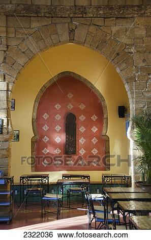 Morocco, Casablanca, Old Medina, Interior of restaurant View Large Photo Image Stock Photograph - Morocco, Casablanca, Old Medina, Interior of restaurant. Fotosearch
