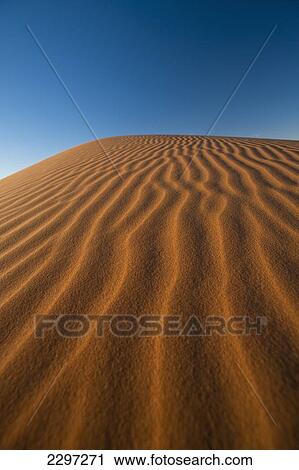 Stock Image - Morocco, Detail of sand dune in Erg Chebbi area; Sahara Desert near Merzouga. Fotosearch