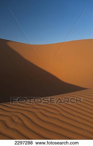 Stock Photo - Morocco, Detail of sand dune in Erg Chebbi area; Sahara Desert near Merzouga. Fotosearch