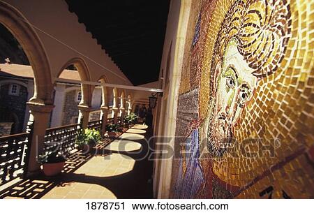 Stock Image - Mosaic At Kykkos Monastery. Fotosearch