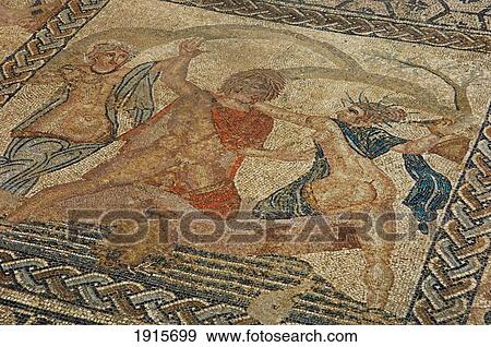Stock Photo - Mosaic At Roman City Of Volubilis. Fotosearch