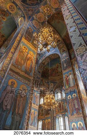Picture - Mosaic On The Walls Inside Church Of The Savior On Spilled Blood; St. Petersburg Russia. Fotosearch