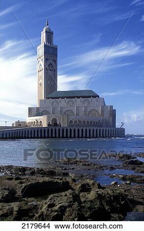 Moschea Hassan Ii Casablanca Marocco Immagine Fotosearch