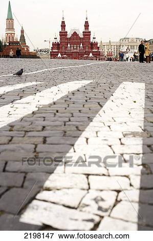 Stock Photo - Moscow, Russia National Historical Museum/ Red Square. Fotosearch