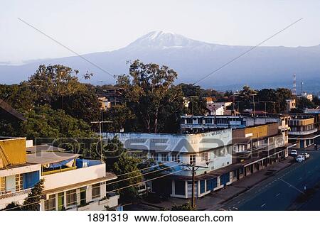 Moshi Town And Kilimanjaro View Large Photo Image Stock Photo - Moshi Town And Kilimanjaro. Fotosearch