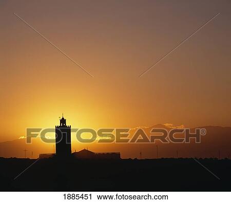 Mosque At Sunset, Near The Old Ramparts View Large Photo Image Stock Image - Mosque At Sunset, Near The Old Ramparts. Fotosearch