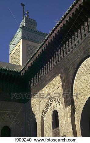 Mosque In Bounania Medresa, Fes, Morocco View Large Photo Image Stock Image - Mosque In Bounania Medresa, Fes, Morocco. Fotosearch