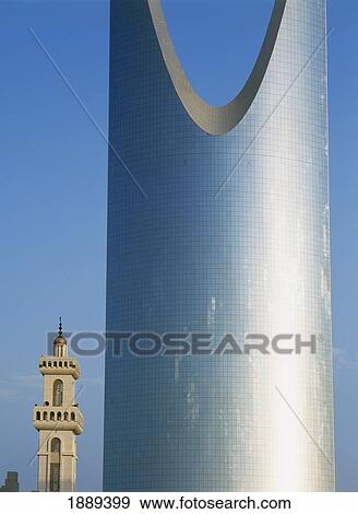 Stock Photo - Mosque In Front Of The Kingdom Centre, Close Up. Fotosearch