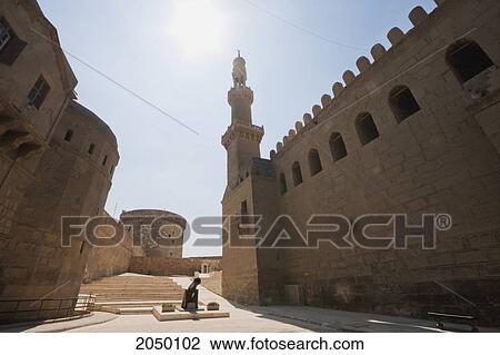 Stock Image - Mosque Of An-Nasr Mohammed In The Citadel Of Cairo, Al Qahirah, Egypt. Fotosearch