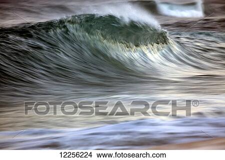 Motion blur of breaking wave; Hawaii, United States of America View Large Photo Image Picture - Motion blur of breaking wave; Hawaii, United States of America. Fotosearch