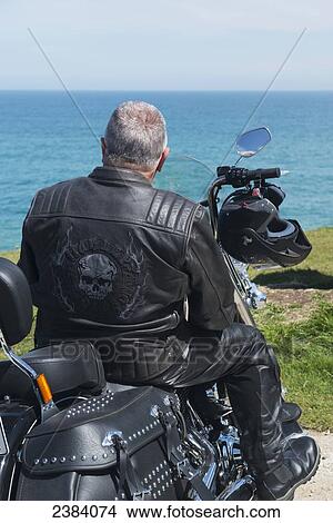 Picture - Motorcycling; South Island, New Zealand. Fotosearch