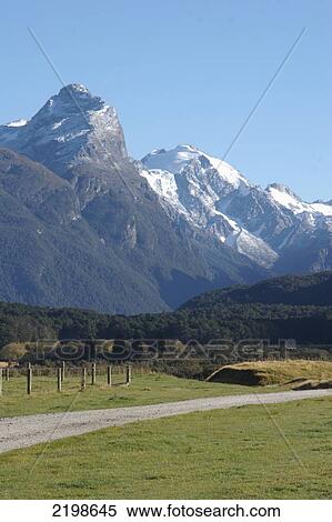 Mount Aspiring National Park; New Zealand View Large Photo Image Stock Photography - Mount Aspiring National Park; New Zealand. Fotosearch