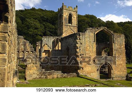 Stock Image - Mount Grace Priory, North Yorkshire, England, Uk. Fotosearch