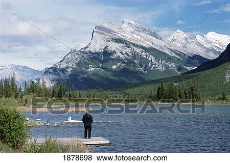 Stock Photo - Mount Rundle And Vermillion Lakes. Fotosearch