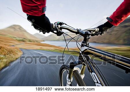 Mountain Biker On Road In Wasdale View Large Photo Image Stock Photo - Mountain Biker On Road In Wasdale. Fotosearch
