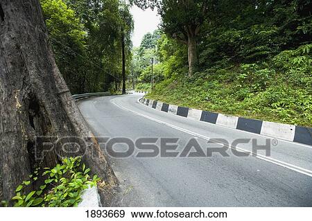 Stock Photo - Mountain Road Around Penang Island. Fotosearch
