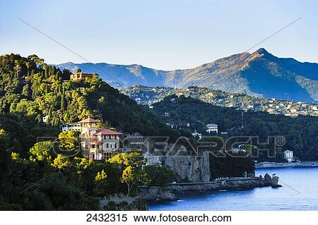 Mountains along the coastline; Portofino, Liguria, Italy View Large Photo Image Stock Photography - Mountains along the coastline; Portofino, Liguria, Italy. Fotosearch