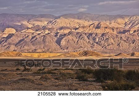 Stock Photo - Mountains And Desert Landscape; Jordan Rift Valley Israel. Fotosearch