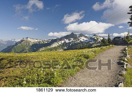 Stock Photo - Mountainside Trail. Fotosearch