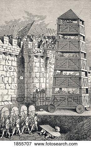 Moveable Seige Tower Used In Attacks Against Castles From The National And Domestic History Of England By William Aubrey Published London Circa 1890 View Large Photo Image Stock Photo - Moveable Seige Tower Used In Attacks Against Castles From The National And Domestic History Of England By William Aubrey Published London Circa 1890. Fotosearch