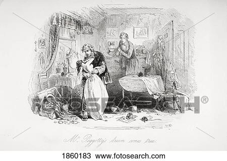 Stock Image - Mr. Peggotty's Dream Comes True. Illustration From The Charles Dickens Novel David Copperfield By H. K. Browne Known As Phiz. Fotosearch