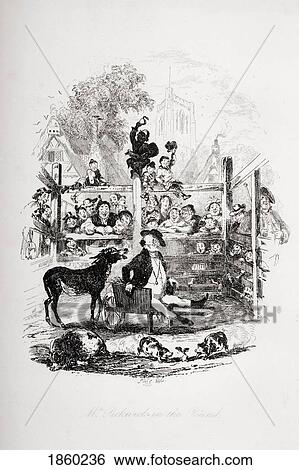 Stock Photograph - Mr. Pickwick In The Pound. Illustration From The Charles Dickens Novel The Pickwick Papers By H. K. Browne Known As Phiz. Fotosearch