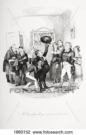 Stock Image - Mr. Snawley Enlarges On Parental Instinct. Illustration From The Charles Dickens Novel Nicholas Nickleby By H. K. Browne Known As Phiz. Fotosearch