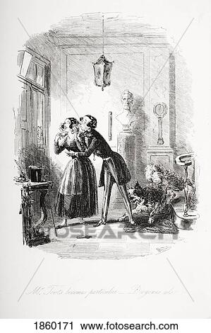Stock Image - Mr. Toots Becomes Particular Diogenes Also. Illustration From The Charles Dickens Novel Dombey And Son By H. K. Browne Known As Phiz. Fotosearch