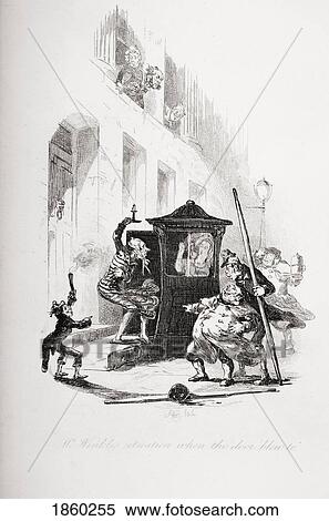 Mr. Winkle's Situation When The Door Blew To. Illustration From The Charles Dickens Novel The Pickwick Papers By H. K. Browne Known As Phiz View Large Photo Image Stock Photography - Mr. Winkle's Situation When The Door Blew To. Illustration From The Charles Dickens Novel The Pickwick Papers By H. K. Browne Known As Phiz. Fotosearch