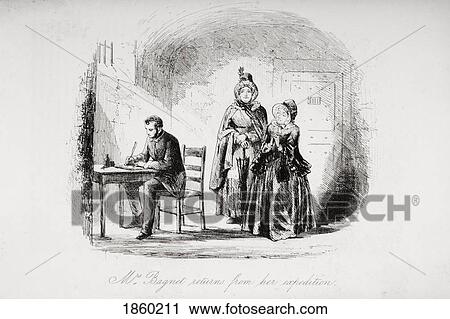 Mrs. Bagnet Returns From Her Expedition. Illustration By Phiz (Hablot Knight Browne) 1815-1882. From The Book Bleak House By Charles Dickens. Published London 1853. View Large Photo Image Stock Image - Mrs. Bagnet Returns From Her Expedition. Illustration By Phiz (Hablot Knight Browne) 1815-1882. From The Book Bleak House By Charles Dickens. Published London 1853.. Fotosearch