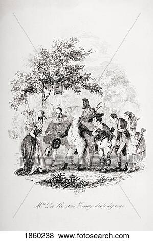 Mrs. Leo Hunter's Fancy-Dress Dejeuné. Illustration From The Charles Dickens Novel The Pickwick Papers By H. K. Browne Known As Phiz View Large Photo Image Stock Photo - Mrs. Leo Hunter's Fancy-Dress Dejeuné. Illustration From The Charles Dickens Novel The Pickwick Papers By H. K. Browne Known As Phiz. Fotosearch