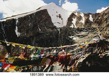 Mt Kailash And Prayer Flags View Large Photo Image Stock Photo - Mt Kailash And Prayer Flags. Fotosearch