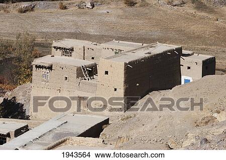 Picture - Mud House In The Ghorband Valley, Parwan Province, Afghanistan. Fotosearch