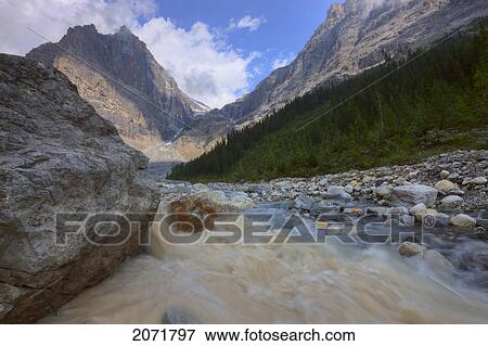 Muddy Runoff In The Emerald Basin With The President Range Mountains In The Background, Yoho National Park, British Columbia View Large Photo Image Stock Photo - Muddy Runoff In The Emerald Basin With The President Range Mountains In The Background, Yoho National Park, British Columbia. Fotosearch