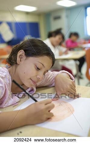 Picture - Multi-Ethnic Children In An Esl School; Guelph Ontario Canada. Fotosearch