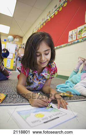 Stock Image - Multi-Ethnic New Canadian Children In An Esl School; Guelph Ontario Canada. Fotosearch