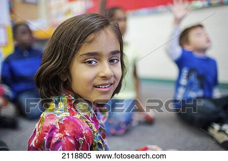 Stock Photography - Multi-Ethnic New Canadian Children In An Esl School; Guelph Ontario Canada. Fotosearch