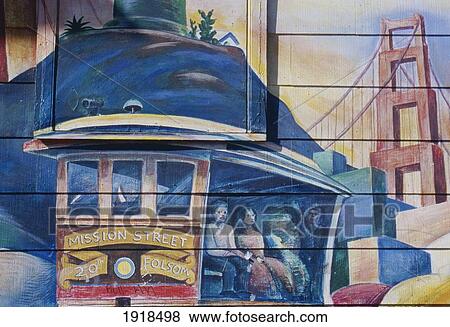 Mural - Mission District View Large Photo Image Stock Photo - Mural - Mission District. Fotosearch
