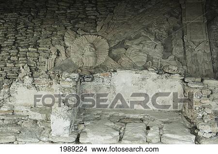 Mural Of The Four Eras Carved In Plaster, Toninß, Chiapas, Mexico View Large Photo Image Picture - Mural Of The Four Eras Carved In Plaster, Toninß, Chiapas, Mexico. Fotosearch