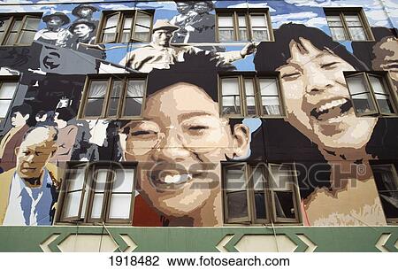 Mural On Block Of Flats/ Apartments View Large Photo Image Stock Image - Mural On Block Of Flats/ Apartments. Fotosearch