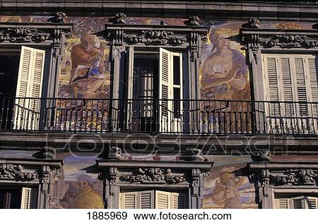 Murals Painted In Early 1990S On Real Casa De La Panaderia View Large Photo Image Stock Photo - Murals Painted In Early 1990S On Real Casa De La Panaderia. Fotosearch