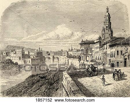Stock Image - Murcia, Spain. From The Book Spanish Pictures By The Rev Samuel Manning, Published 1870.. Fotosearch