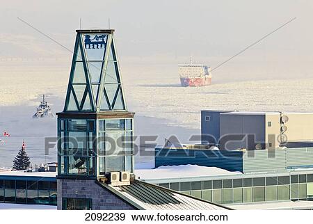Musee De La Civilisation And Saint Lawrence River; Quebec City Quebec Canada View Large Photo Image Stock Photo - Musee De La Civilisation And Saint Lawrence River; Quebec City Quebec Canada. Fotosearch