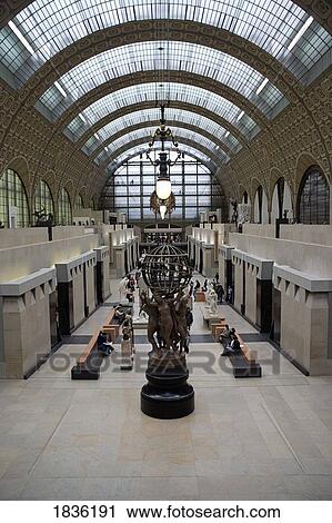 Stock Image - Musee D'orsay, Paris, France; Interior Of Parisian Art Gallery. Fotosearch