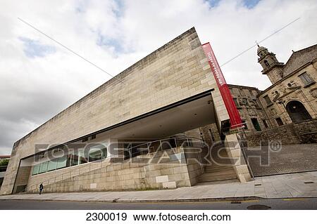 Stock Photo - Museum of Contemporary Art in Santiago de Compostela, Galicia, Spain. Fotosearch