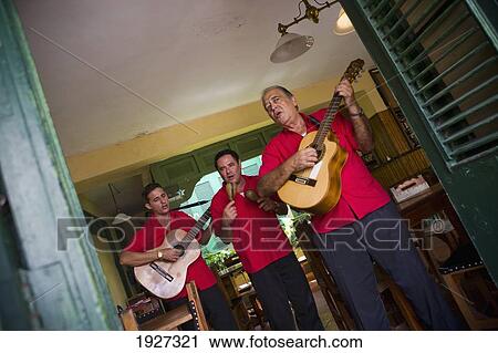 Stock Image - Musicians Playing In Bar Riley. Fotosearch