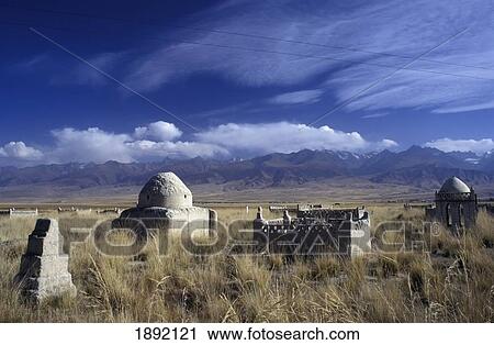 Muslim Tombs Near Fergana Mountains View Large Photo Image Stock Image - Muslim Tombs Near Fergana Mountains. Fotosearch
