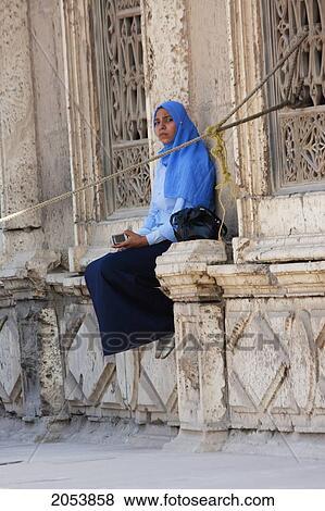 Stock Photo - Muslim Woman, Cairo, Al Qahirah, Egypt. Fotosearch